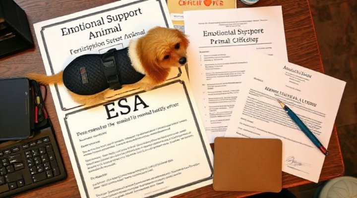 ESA certification paperwork and identification