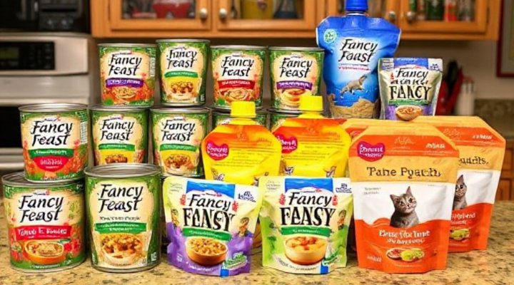 Different Fancy Feast Cat Food flavors
