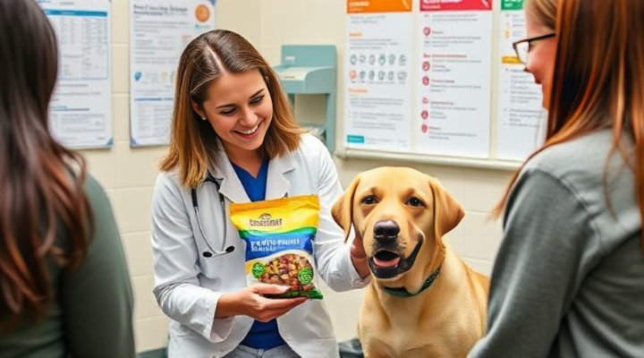 Professional veterinarian discussing Farmers Fresh nutritional benefits